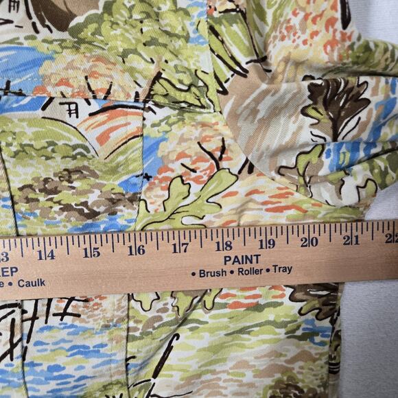 Christopher & Banks Jacket L Multicolor Button Front Long Sleeve Cotton Stretch - Picture 10 of 13